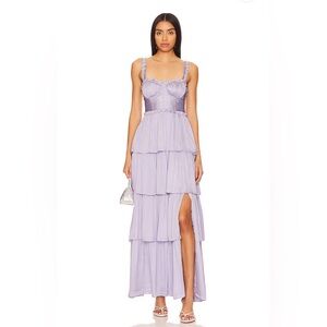 ASTR Tempany Tiered Maxi Dress in Lilac